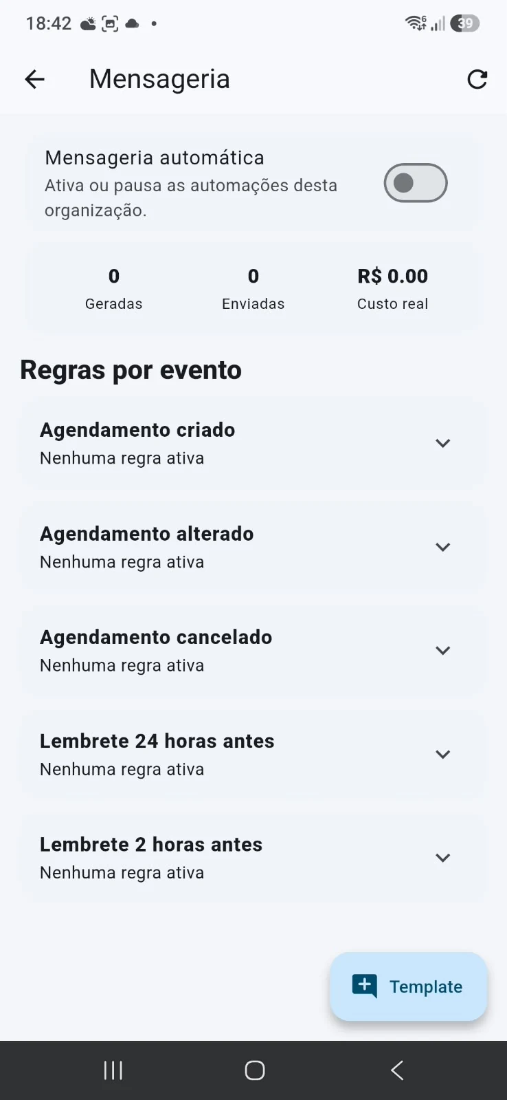 Mensageria automática do Dose Certa